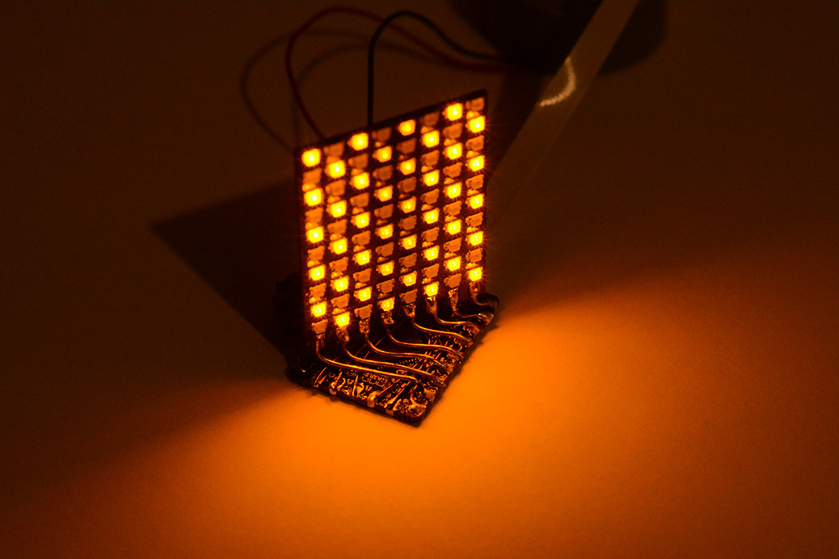 Orange glow of the matrix test pattern