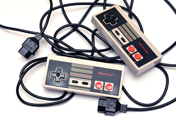 Two NES control pads