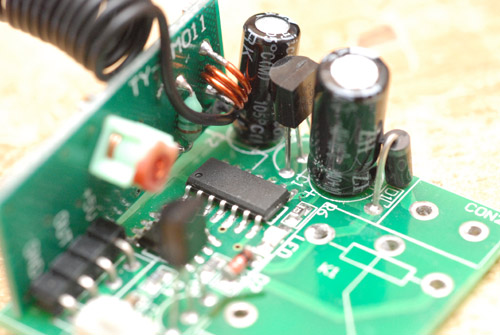 Closeup of the wireless circuit