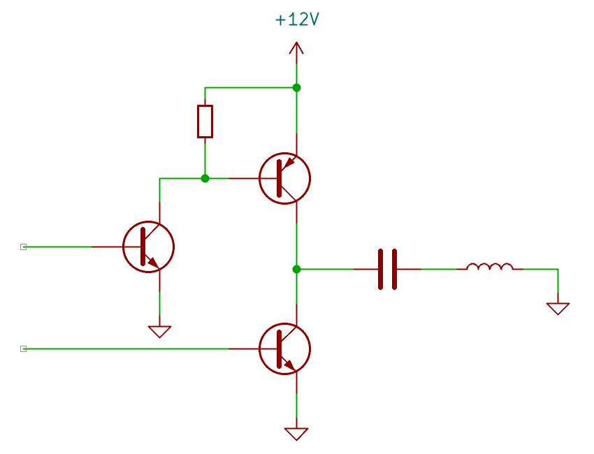 Schematic of capacitor technique with level shifting