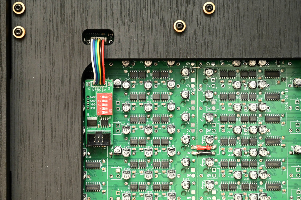 Decoder board connected to panel