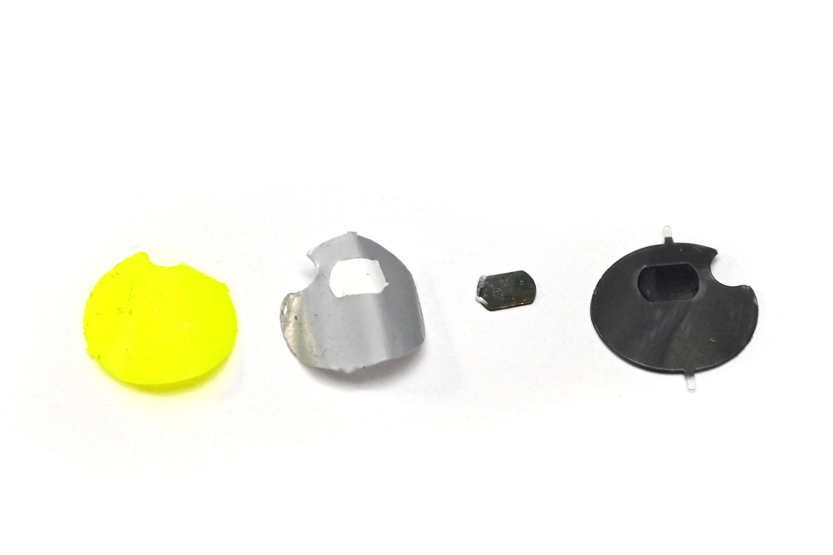 flipdot disk peeled apart