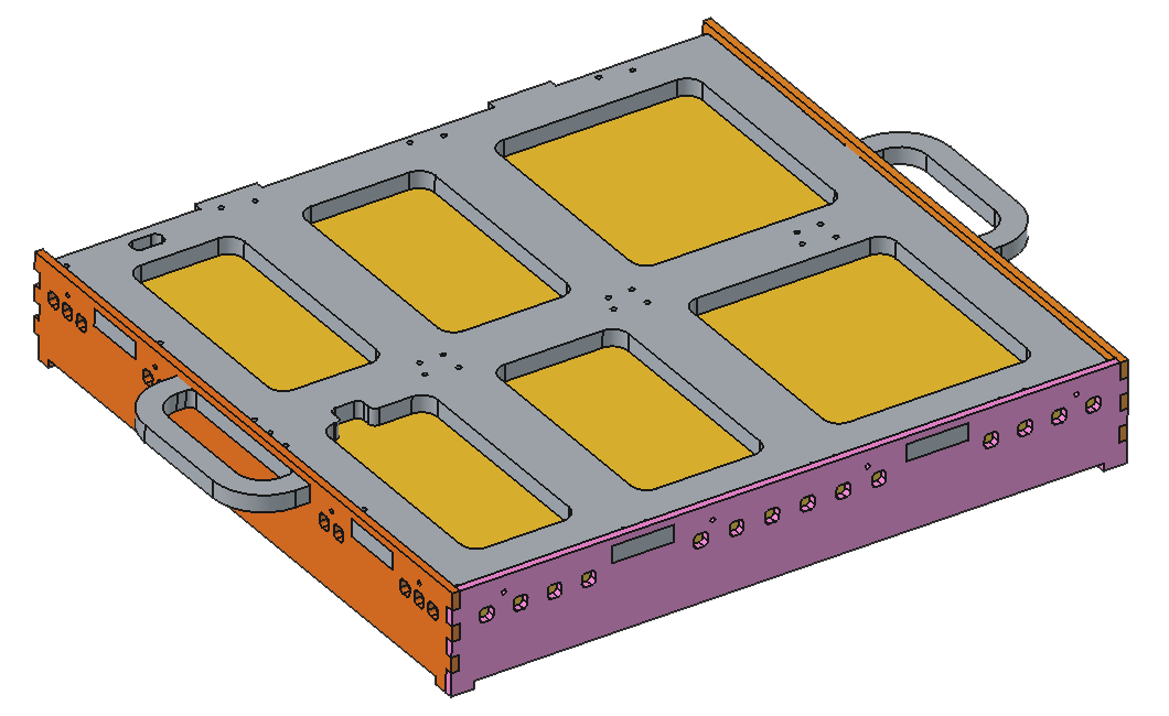 Freecad screenshot of case for prototype