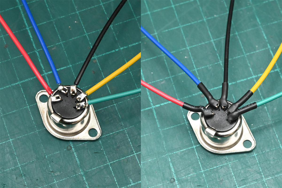 Preparing DIN connector connections