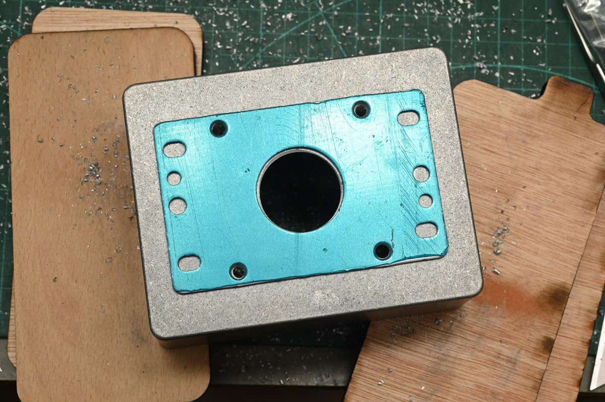 Checking progress of step drilled hole