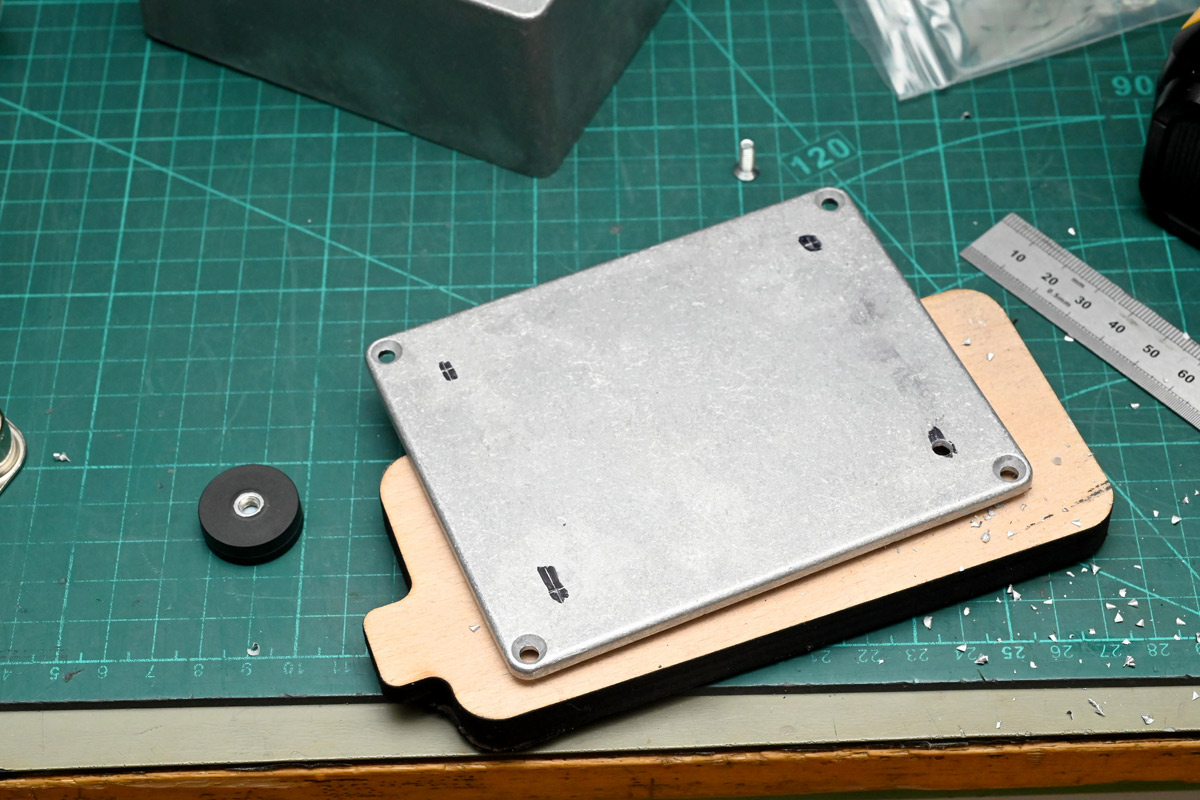 Hole pattern on underside of joystick enclosure