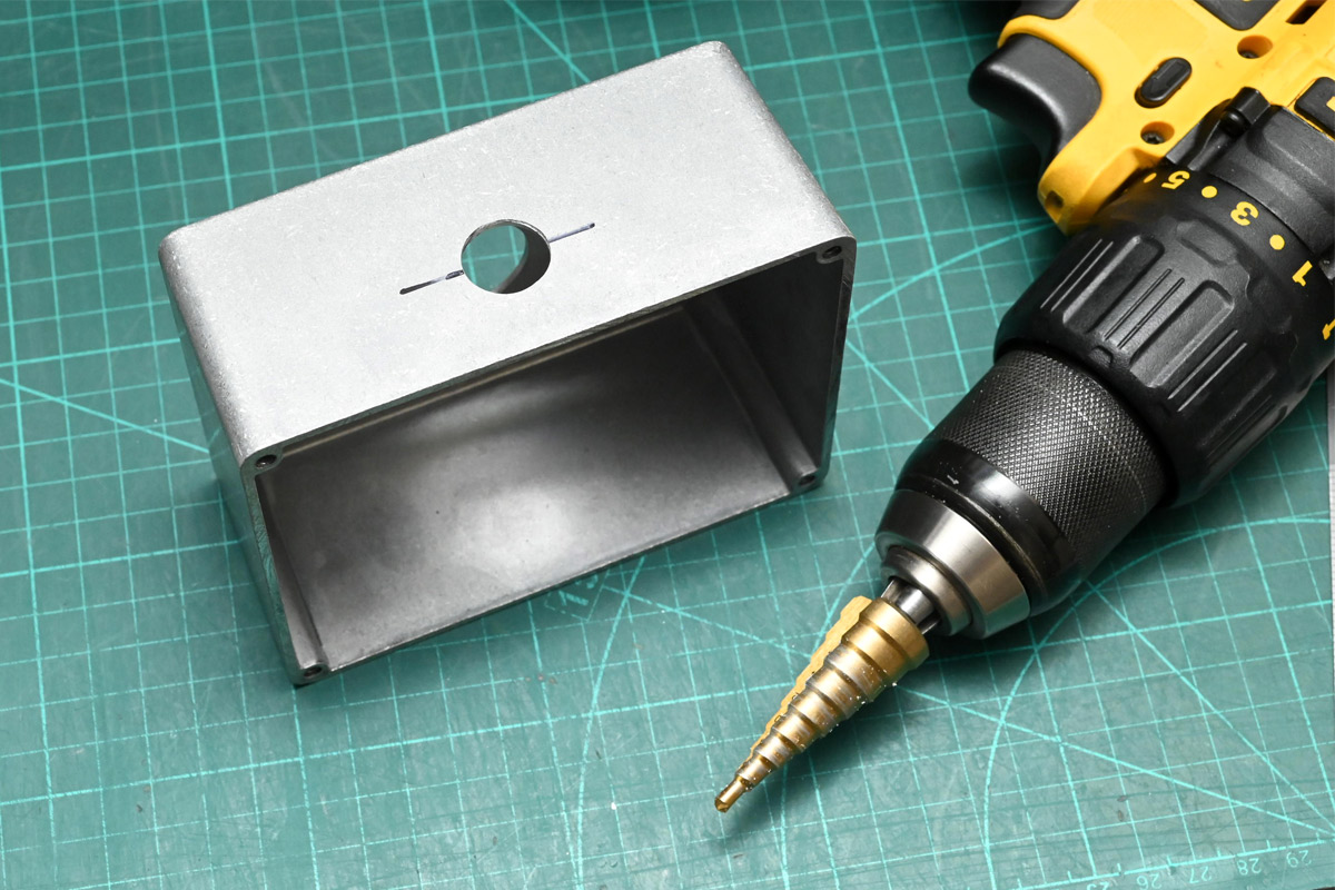 Hole drilled for 5-pin DIN connector