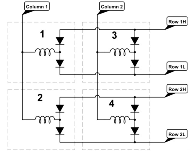 Diagram of matrix arrangement
