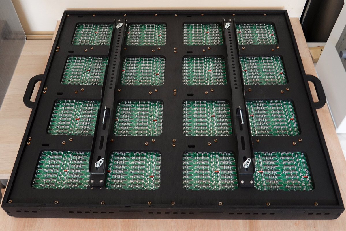 Frame fitted to panels