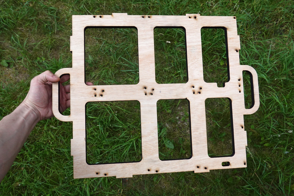 Plywood panel laser cut for prototype