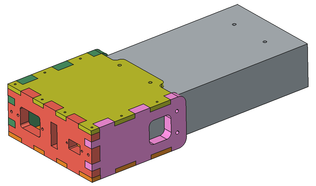 FreeCAD screenshot of power supply box