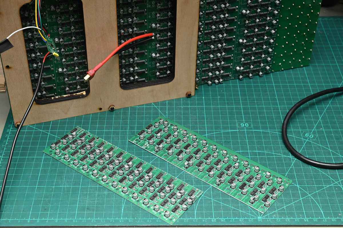 Driver board sawn in half