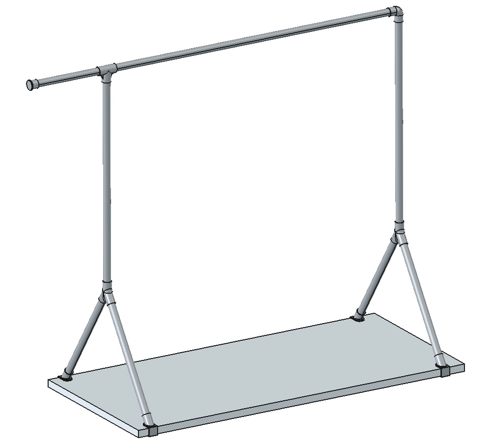 3D model of clothes rail