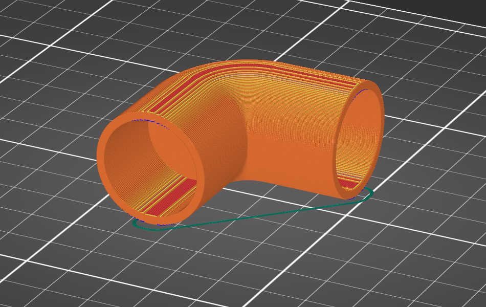 Slicer screenshot of elbow