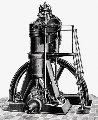 Early diesel engine illustration