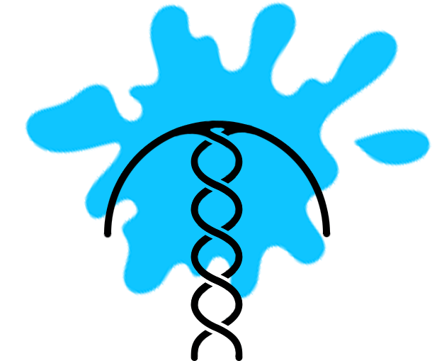 Double helix fountain illustration