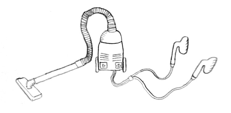 Illustration of the Hoover MP3 player