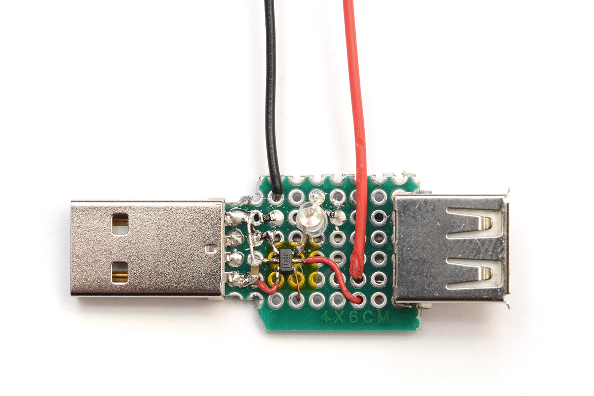 USB intercept with charging IC
