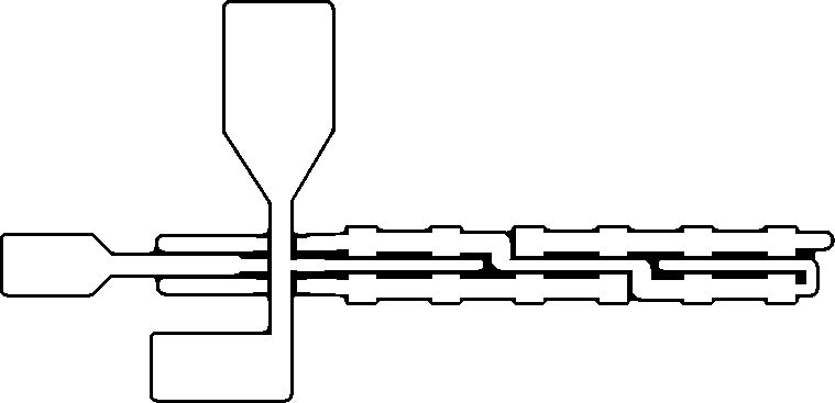 Charliestar PCB bitmap in outline form