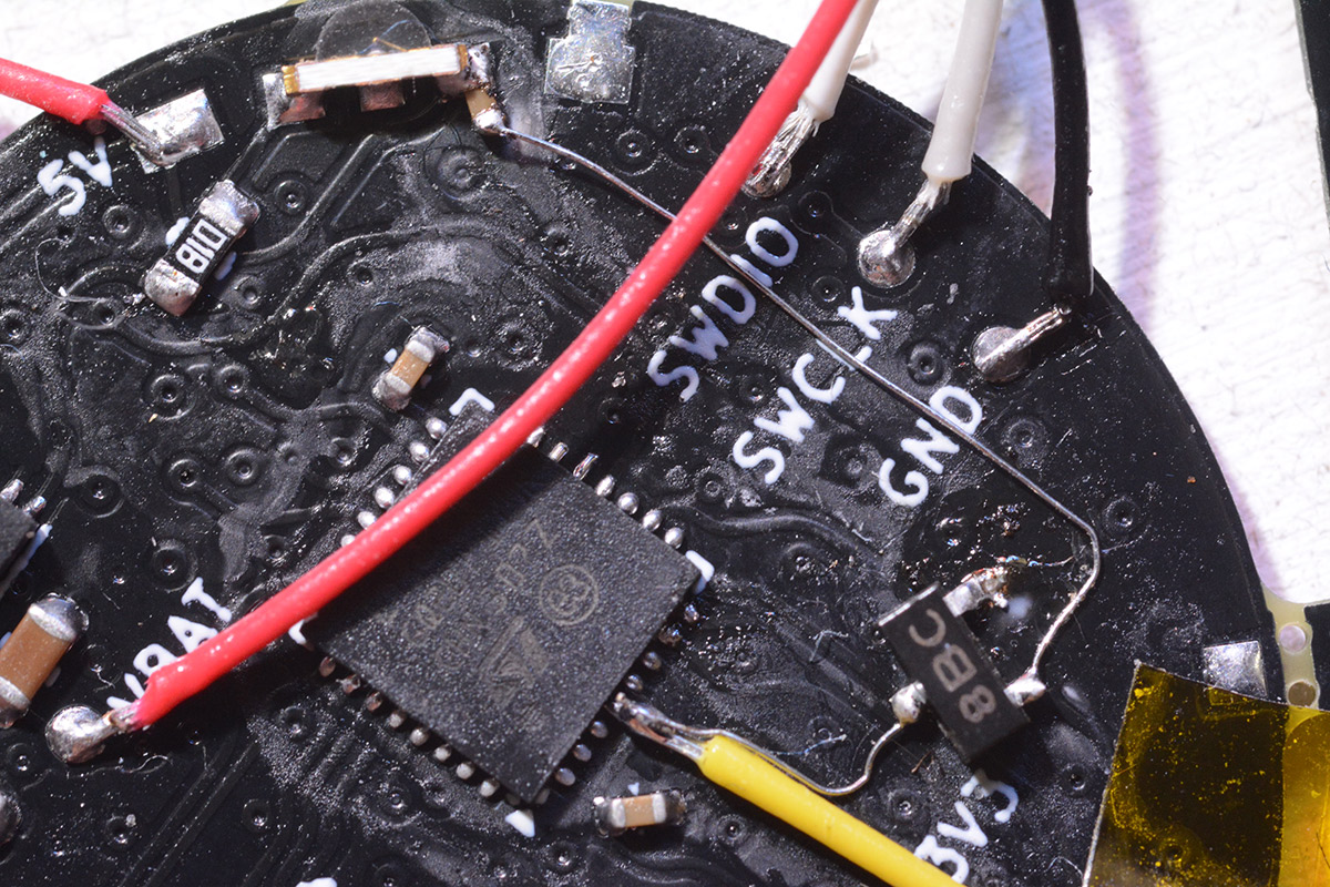 Reset circuit bodged onto PCB