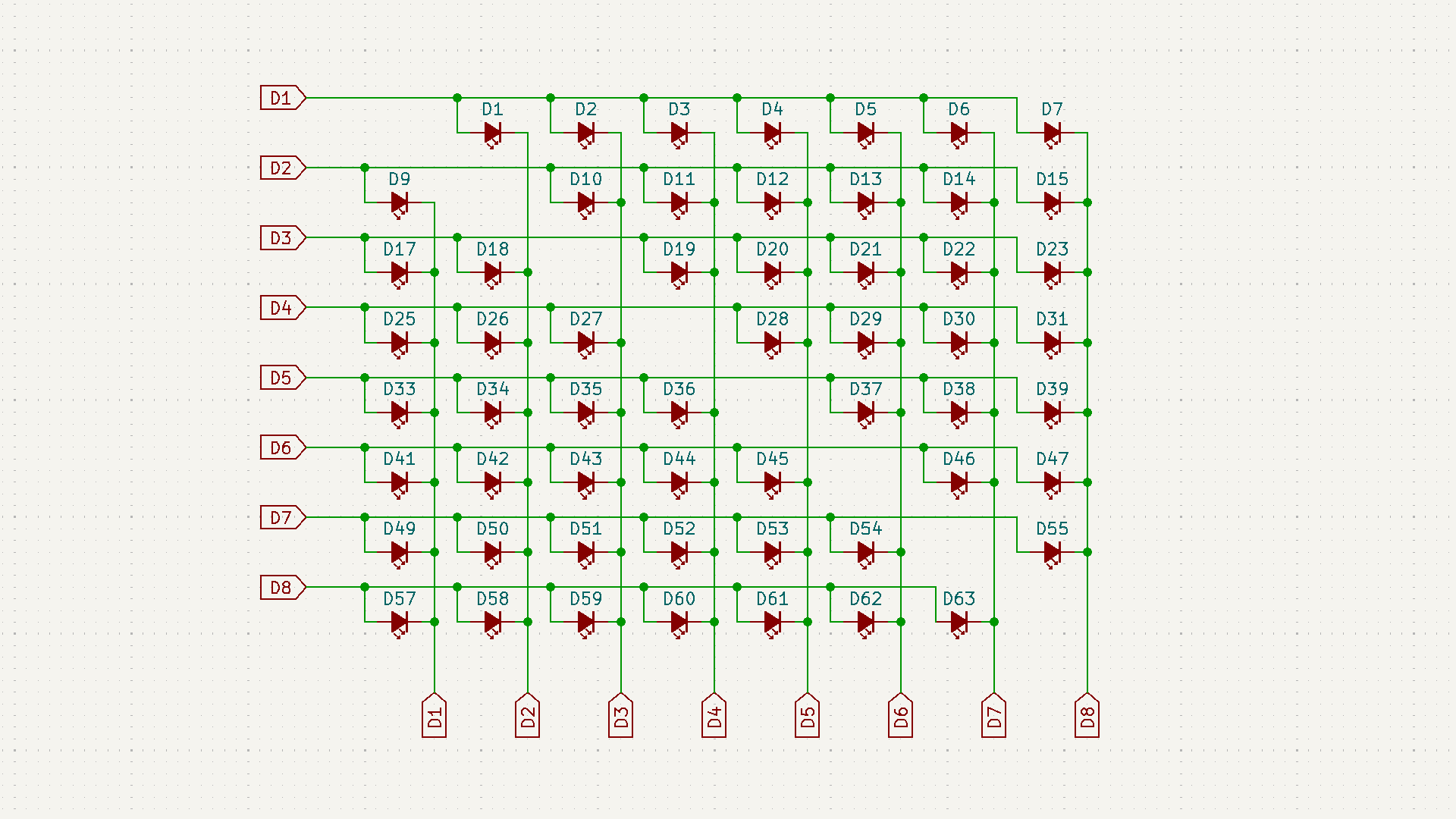 Charlieplexed schematic