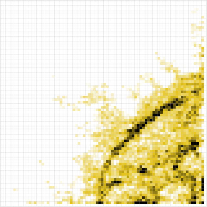 Fluid simulation with density showing a shockwave