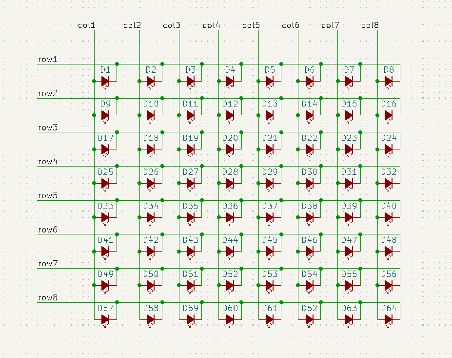 Badge matrix schematic