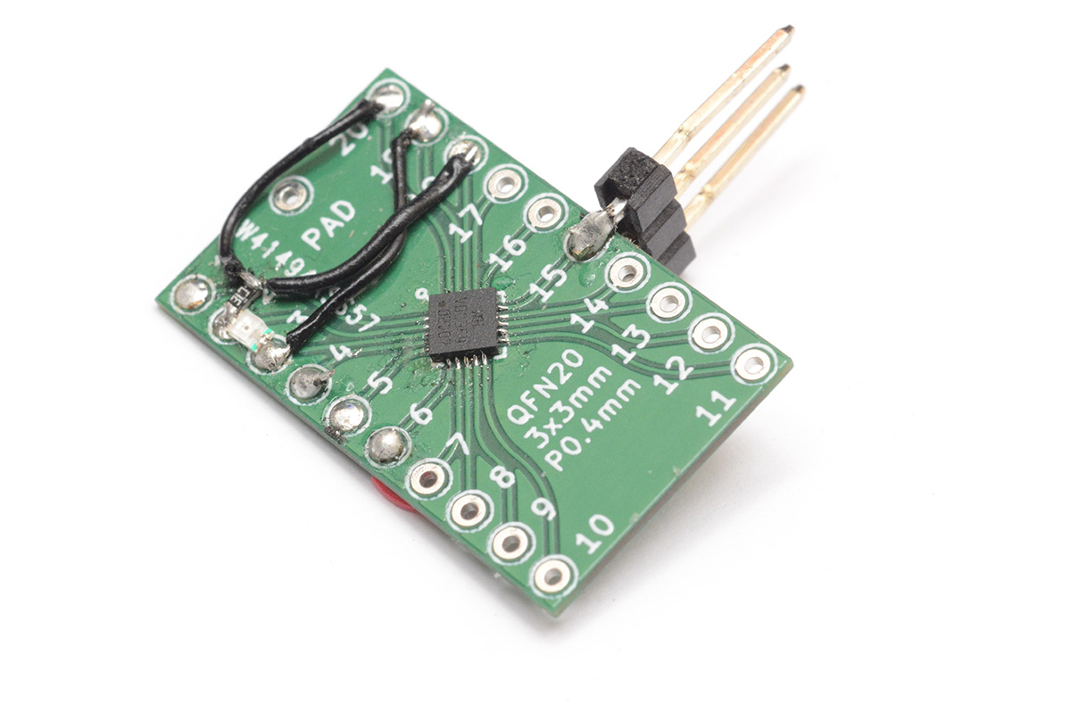 Second test circuit with resistor and LED