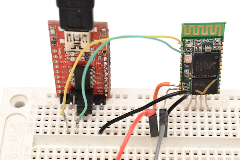 HC05 wired to the FTDI serial