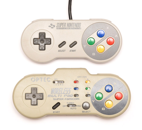 Comparison of the SNES pad and the Optec pad