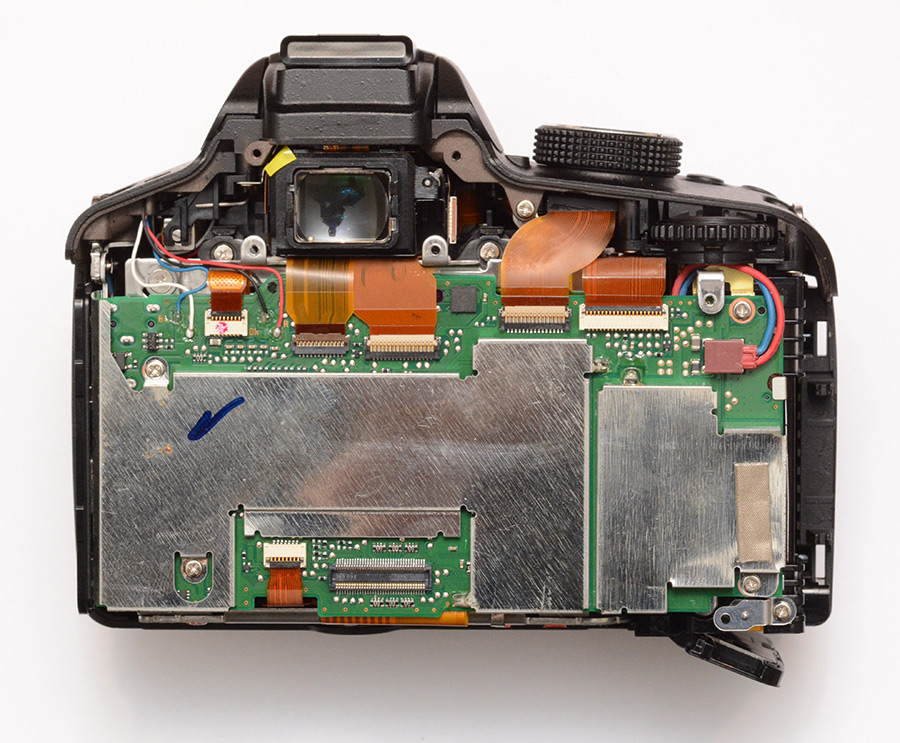 Partly dismantled nikon camera