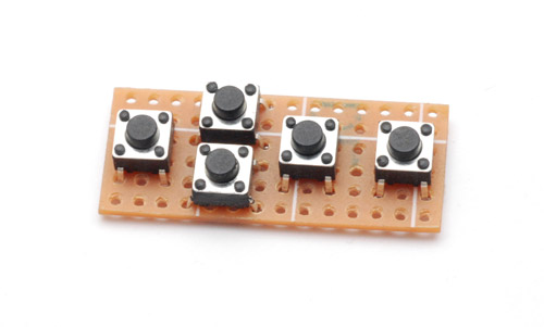 Protoboard with tactile switches