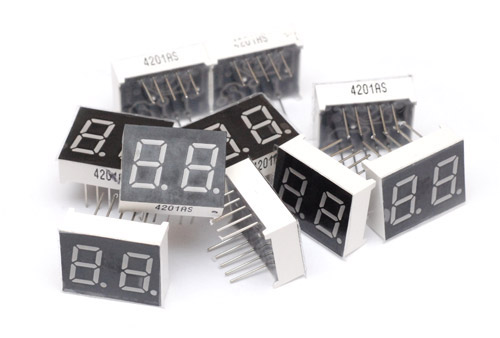 Pile of dual 7-segment displays