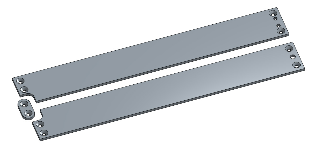 CAD render of acrylic parts