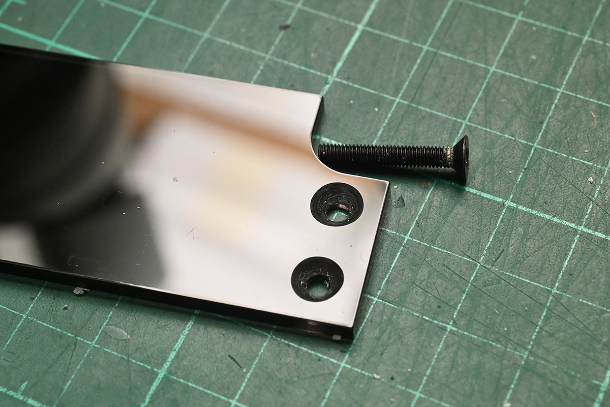 Countersinks on real piece