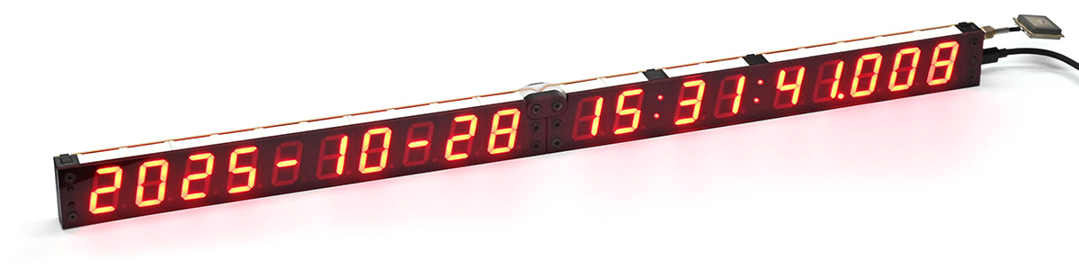 Red acrylic clock, unfolded