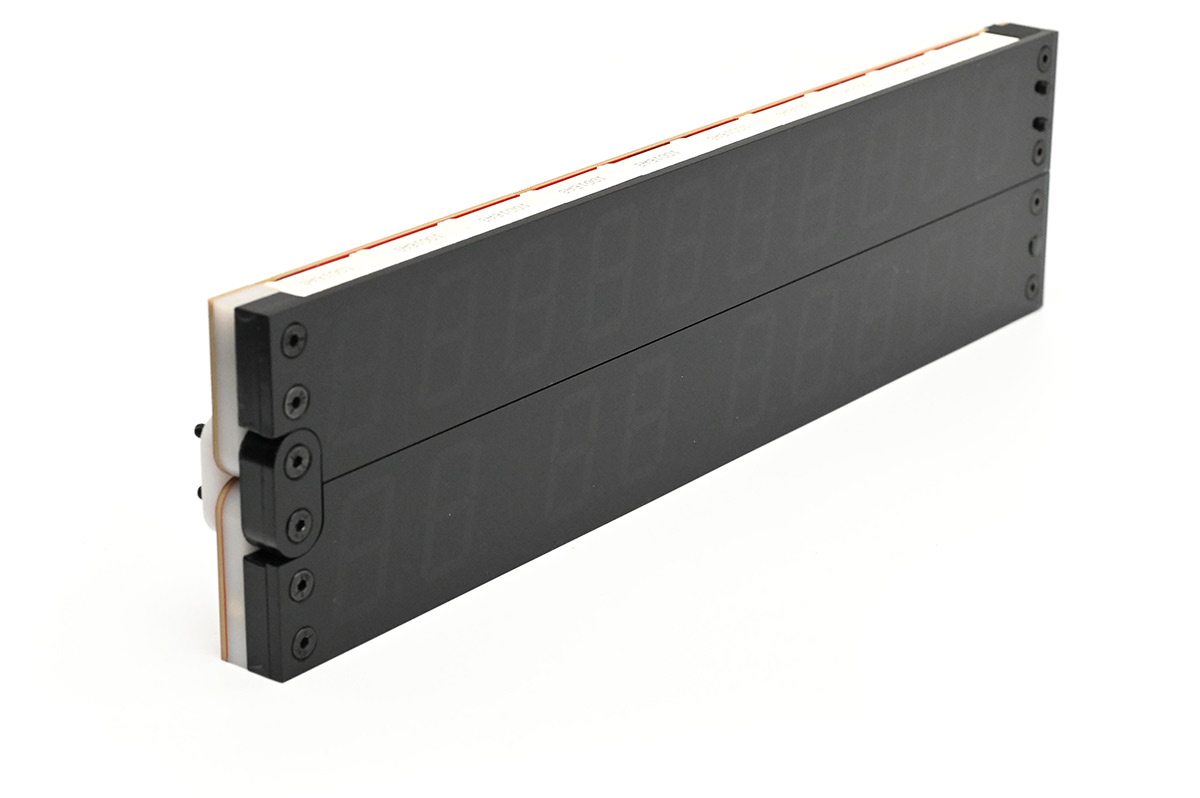 Finished smoked acrylic clock, folded position