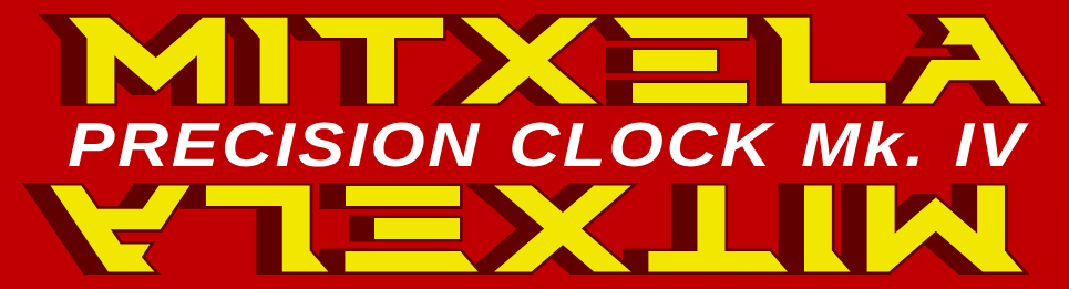 Raster of mitxela Precision Clock Mk. IV logo