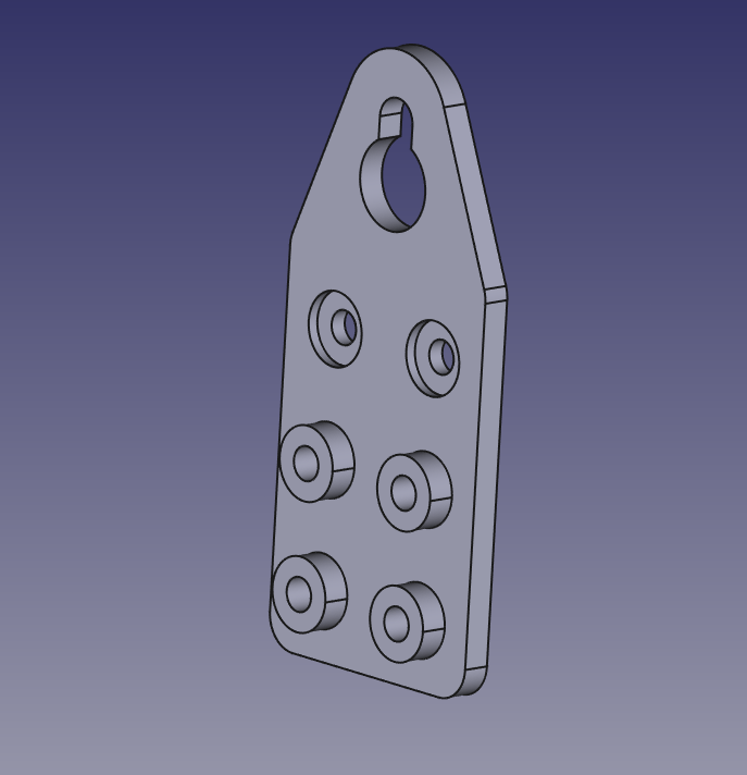 CAD model of alternate design for hanger of unfolded clock