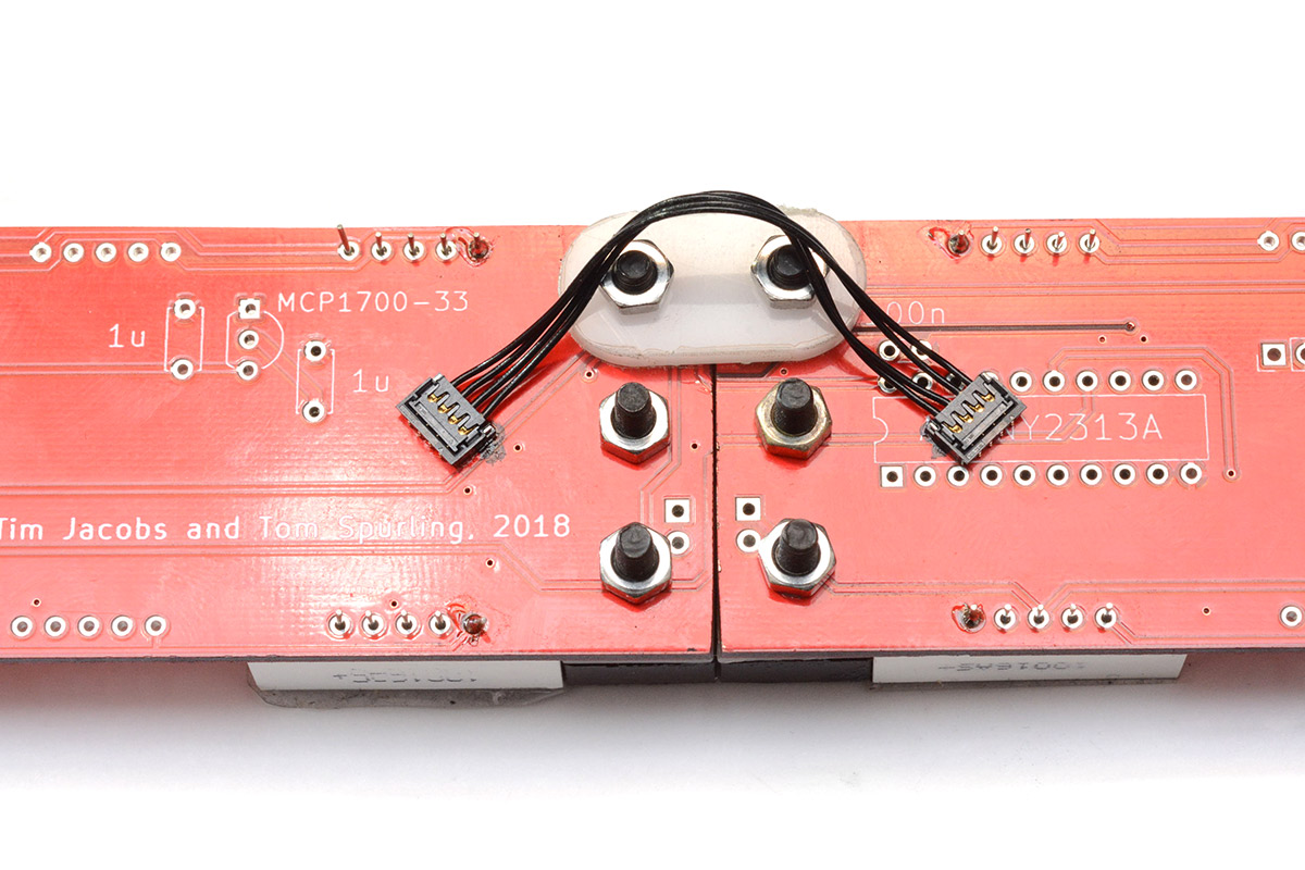 Early hinge prototype board-to-board cable placement