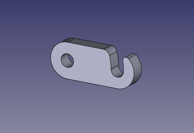 CAD model of hinge lock