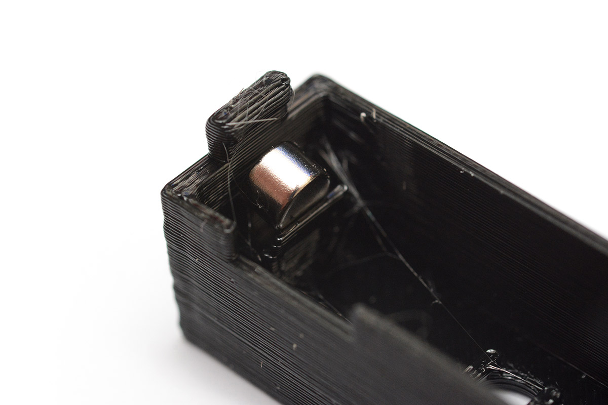 Position of first magnet before being pressed into place