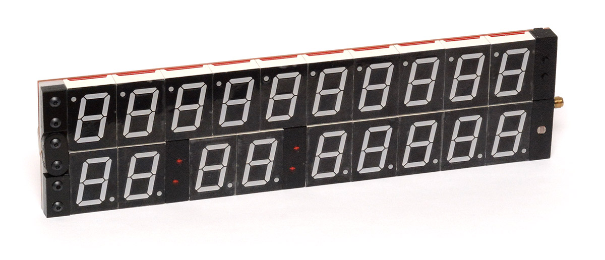 Front view of folded clock