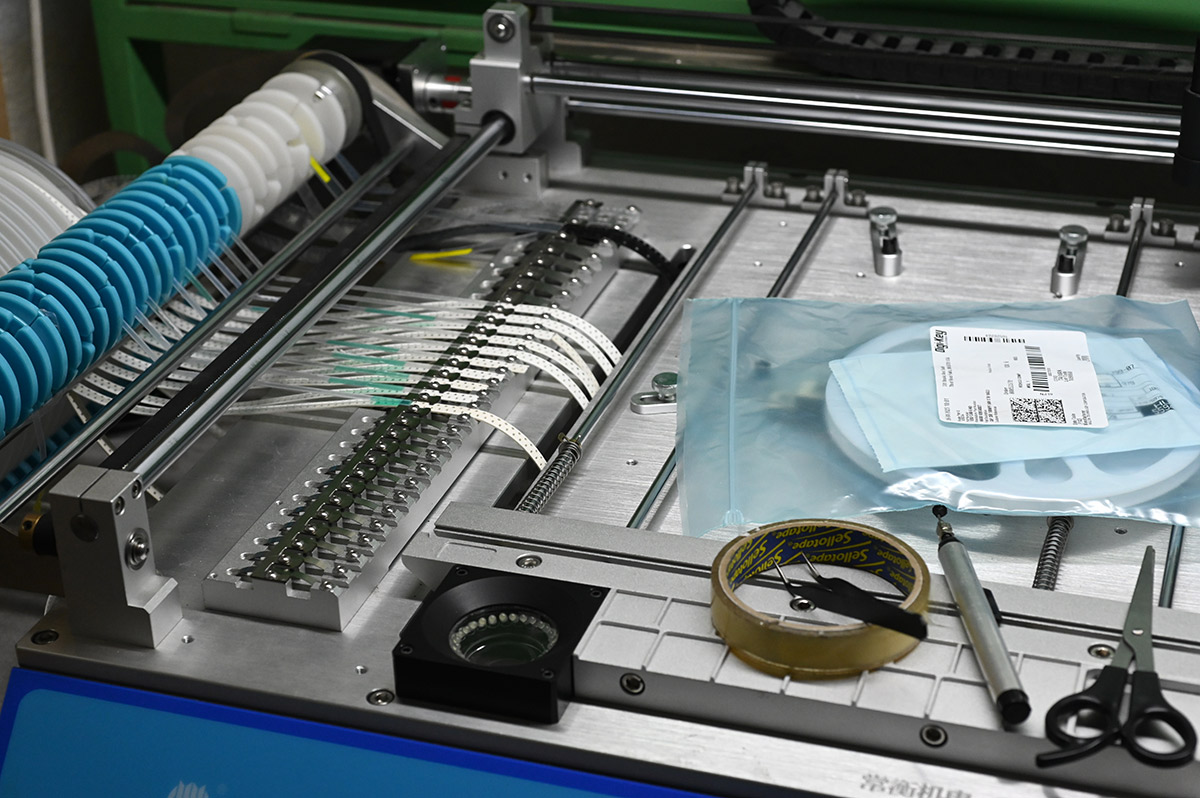Loading reels into the pick and place machine