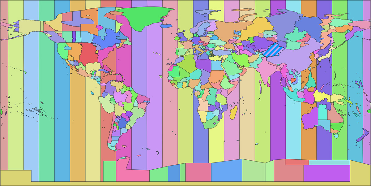 Timezone map for 2022f from Timezone Boundary Builder