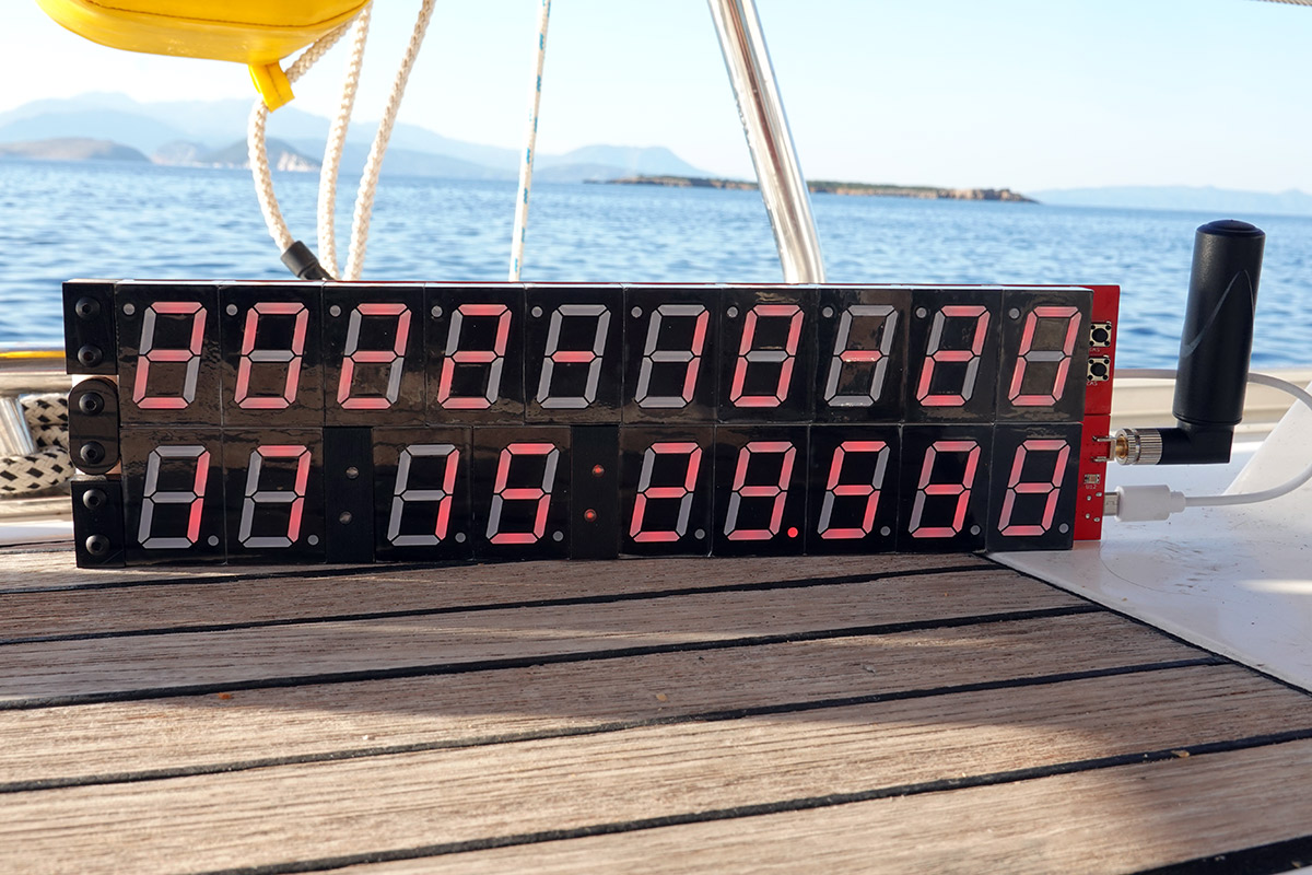 The clock, sailing through the Ionian sea.