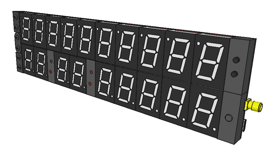 FreeCAD screenshot of whole clock in folded position