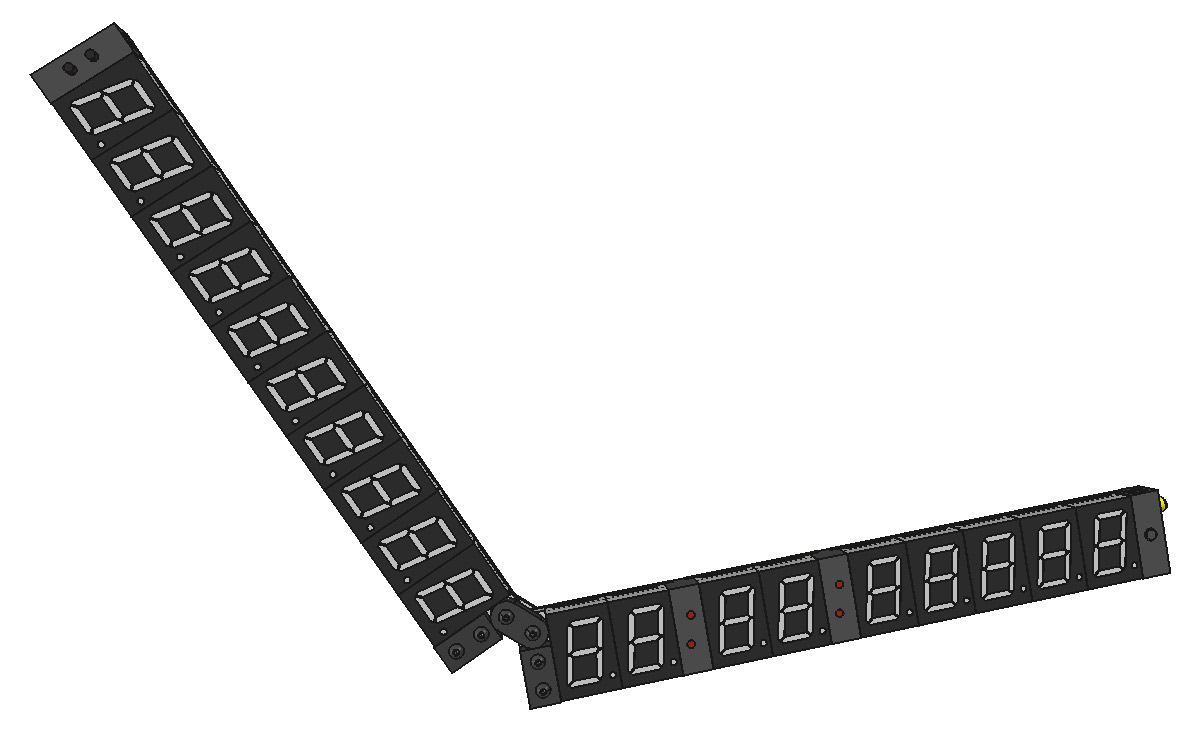 Partially unfolded clock