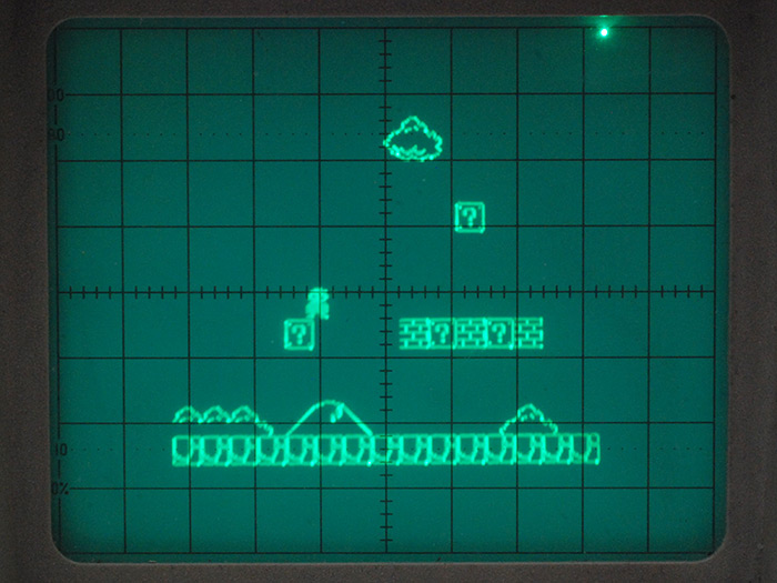 Oscilloscope screenshot of Mario