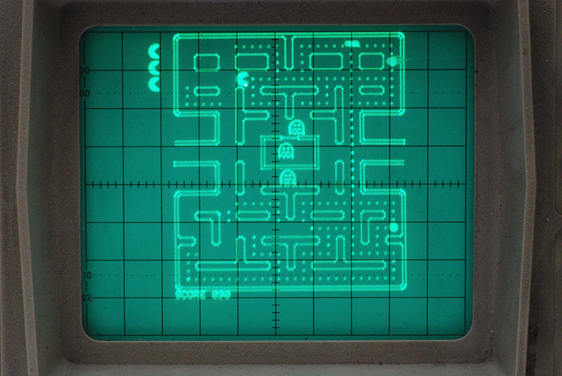 Oscilloscope screenshot of Pac-Man